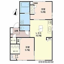 M・レーペンA 2LDKの間取図画像