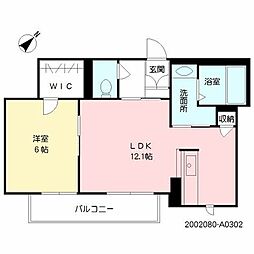クレールガーデン小山 1LDKの間取図画像