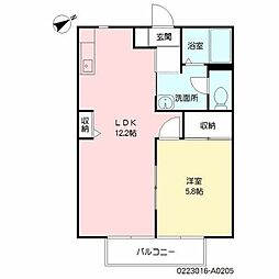 シャーメゾン不知火 1LDKの間取図画像