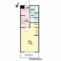 グランピア水上2 1Kの間取図画像