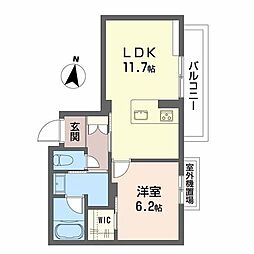 シャーメゾン神宮参道 1LDKの間取図画像