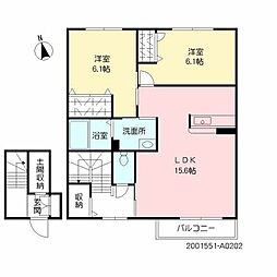 プロヌーブ平佐 2LDKの間取図画像