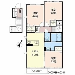 ラ・ルーチェf 3LDKの間取図画像
