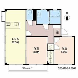 エステート協和 2LDKの間取図画像