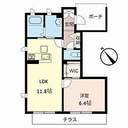 シャーメゾン和1 1LDKの間取図画像