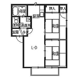 きぬがさ21 2LDKの間取図画像