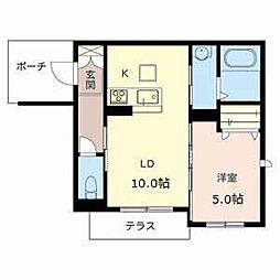 リブレ・2 1LDKの間取図画像