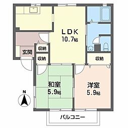 ジュライ 2LDKの間取図画像