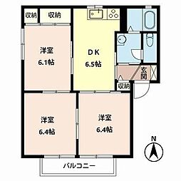 DIASヴァンヴェール3 3DKの間取図画像