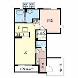 フィルモアーB 1LDKの間取図画像