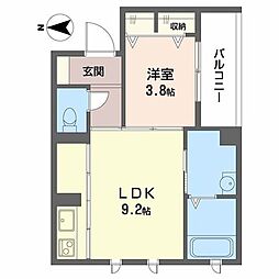 シャーメゾンサワヴィラージュ 1LDKの間取図画像