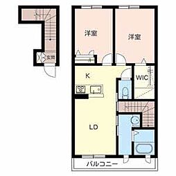 シャーメゾンブルー 2LDKの間取図画像