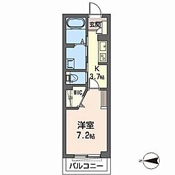 シャーメゾンエイト 1Kの間取図画像