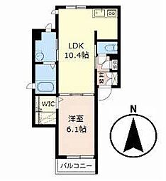 アネックス甲子園口 1LDKの間取図画像