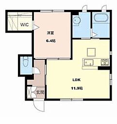 アンダンティーノ 1LDKの間取図画像