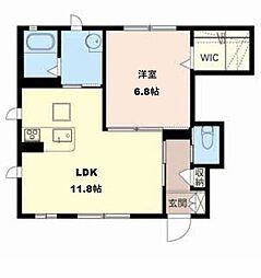 シャーメゾン18 1LDKの間取図画像