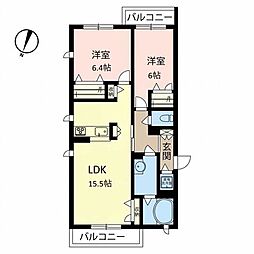 FORTEFERIO 2LDKの間取図画像