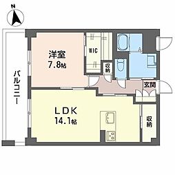 ジェルミナル服部 1LDKの間取図画像