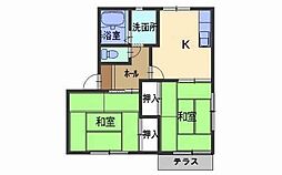 E・Kハイツ 2Kの間取図画像