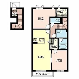 シャーメゾンエリオント 2LDKの間取図画像