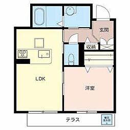 グレイス・ヴィラ 1LDKの間取図画像