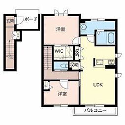 シャーメゾンティエラ 2LDKの間取図画像