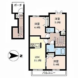 シャーメゾンPlus 3LDKの間取図画像