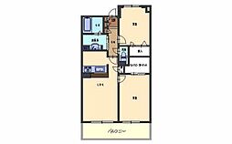 サニング・パレス 2LDKの間取図画像