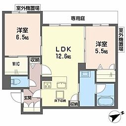 ヴィアソーレFUJI 2LDKの間取図画像