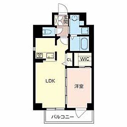 グリーンクラウドなんば元町 1LDKの間取図画像