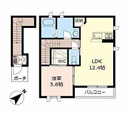 シャーメゾンBINGO 1LDKの間取図画像