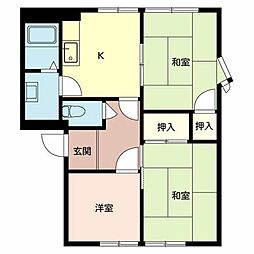 ジュネスディオ 3Kの間取図画像