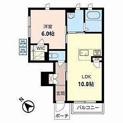 ル・ベラージュ 1LDKの間取図画像
