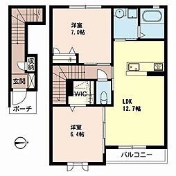 シャーメゾン清水 2LDKの間取図画像