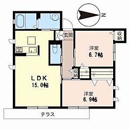 間取図画像 2LDK