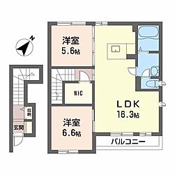 フレアコート 2LDKの間取図画像