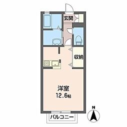 セルージュ伊丹 ワンルームの間取図画像