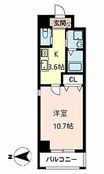 プレミア　ドミール 0803 8階1Kの間取り