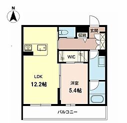 アンビシア 1LDKの間取図画像