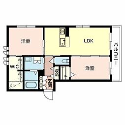 シャーメゾン平城 2LDKの間取図画像