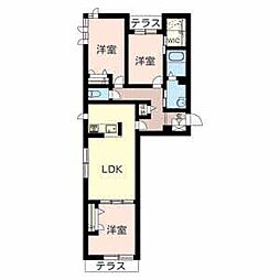 シャーメゾン観音寺A 3LDKの間取図画像