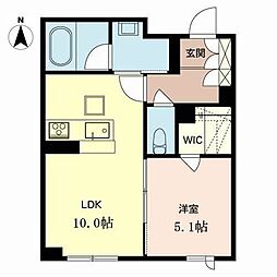 シャーメゾンアサヒ4 1LDKの間取図画像