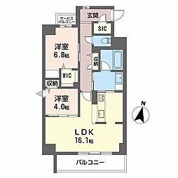 BioNa 2LDKの間取図画像