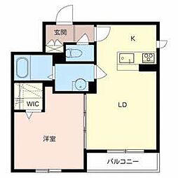 シャーメゾンNOA1 1LDKの間取図画像