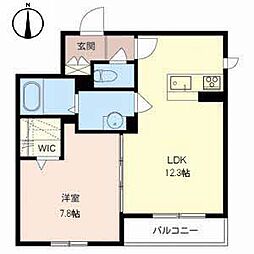 シャーメゾンNOA1 1LDKの間取図画像