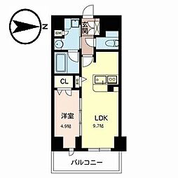 ペスカード別院 1LDKの間取図画像