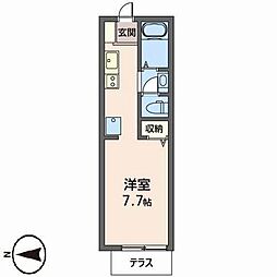 ジュネス塚口 ワンルームの間取図画像