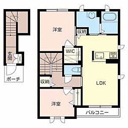 シャーメゾンオクト 2LDKの間取図画像