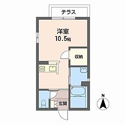 CAハウス2 ワンルームの間取図画像