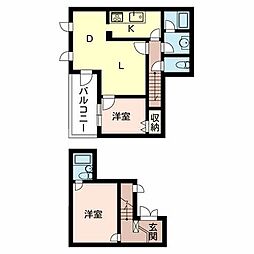 夙川エルストハイム 2LDKの間取図画像